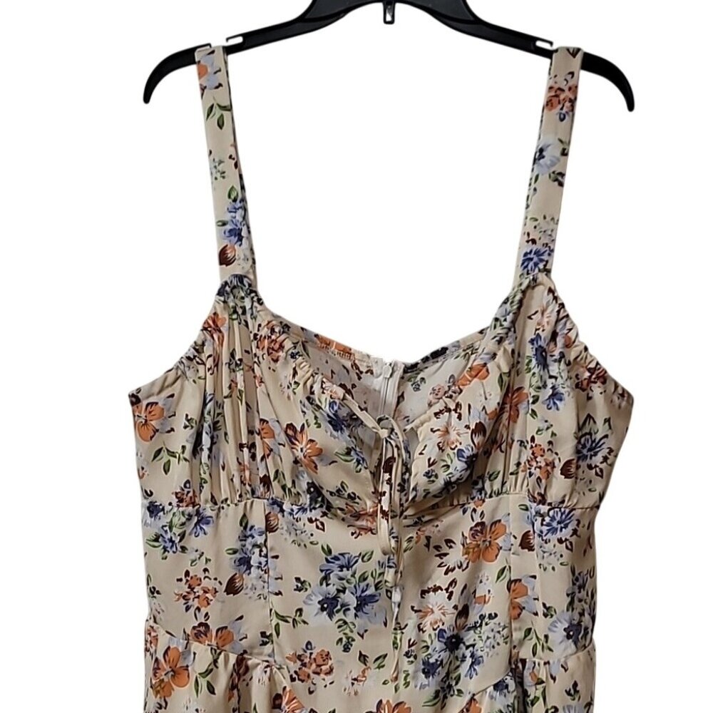 Floral Sleeveless Shein Curve Tunic Dress 3XL Lightweight Beige Multicolor - Picture 7 of 11
